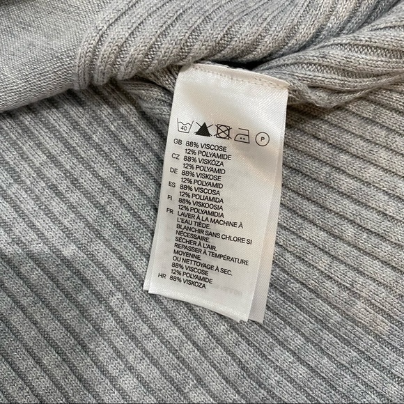 H&M Divided Gray Knit Ribbed Bodycon Tank Dress, Size 8 - Picture 8 of 9